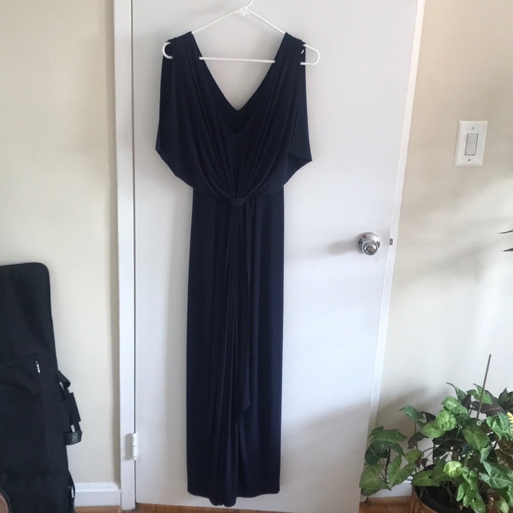 Navy blue maxi Goddess dress